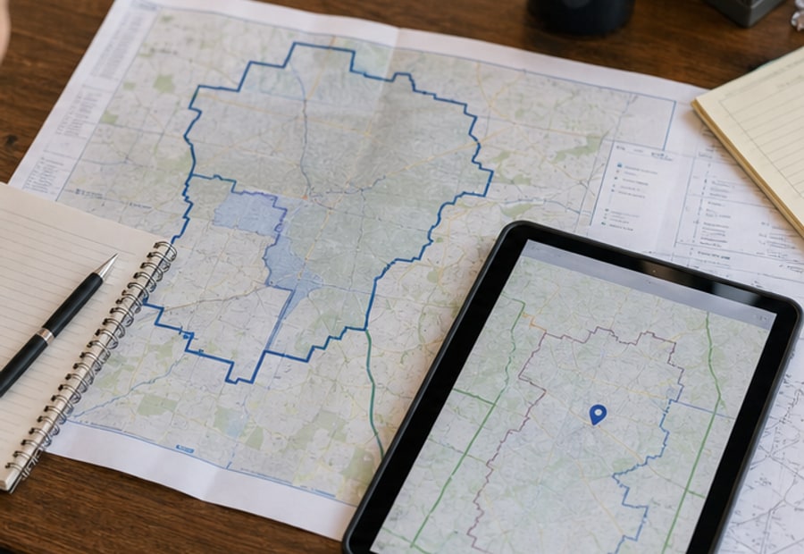 how to find county ZIP and map verification